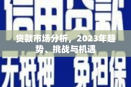 武鸣贷款市场分析，2023年趋势、挑战与机遇