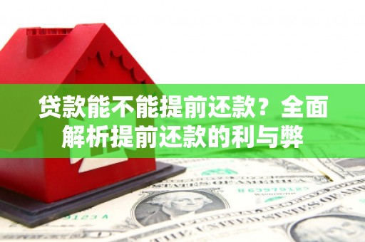 鹿泉贷款能不能提前还款？全面解析提前还款的利与弊