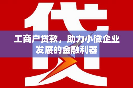 榆树工商户贷款，助力小微企业发展的金融利器