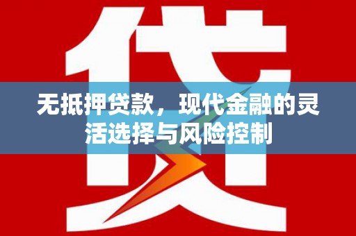 丰都无抵押贷款，现代金融的灵活选择与风险控制