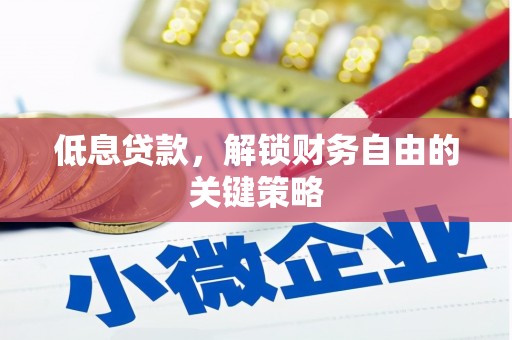王益低息贷款，解锁财务自由的关键策略